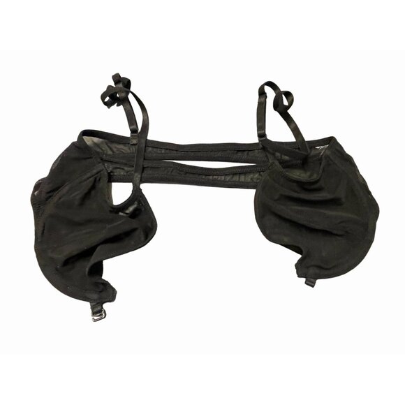 Mesh underwire black bra front close double band 30 B unlined sexy - Picture 7 of 8